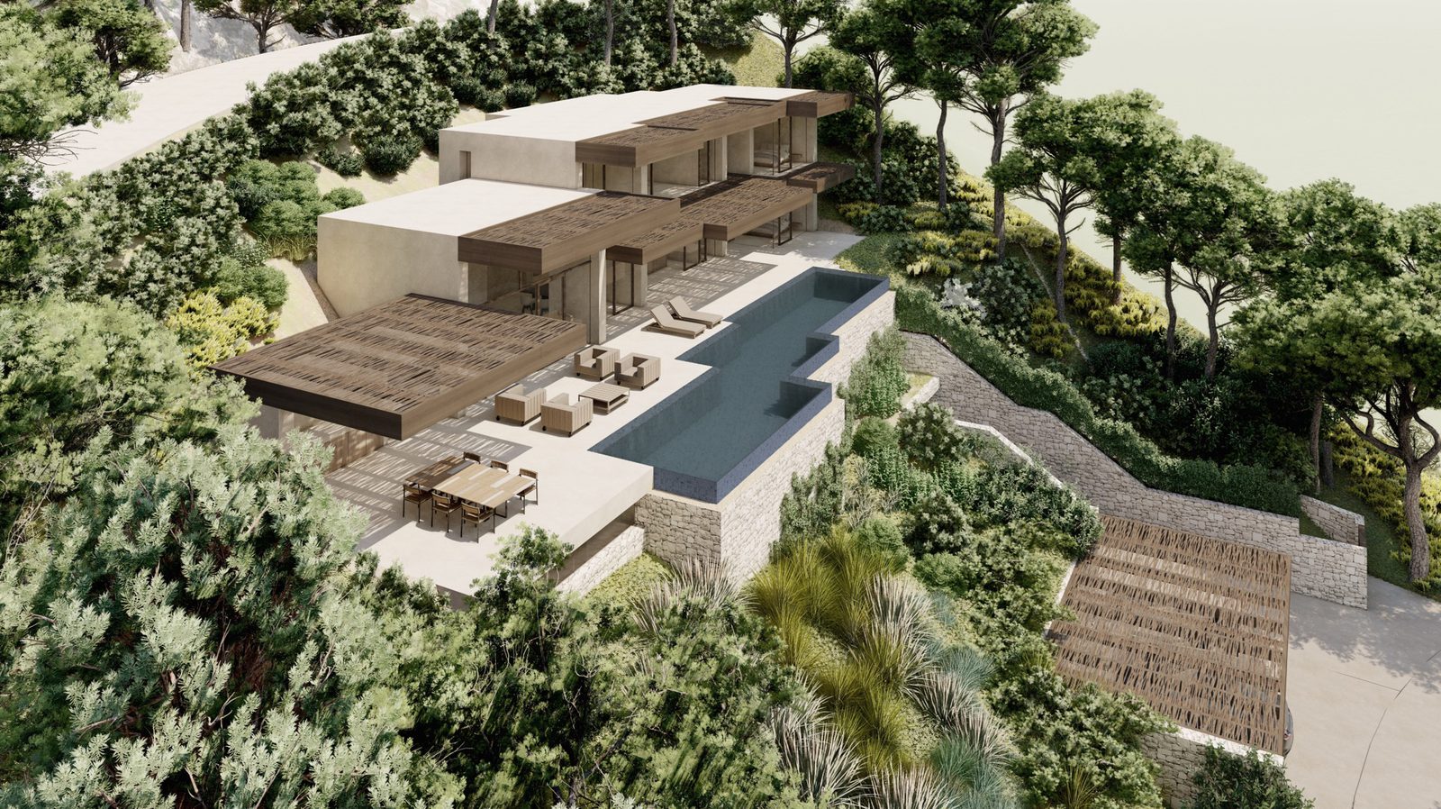A modern villa with a pool and stunning sea views in Raco De Galeno, Benissa - The Estates