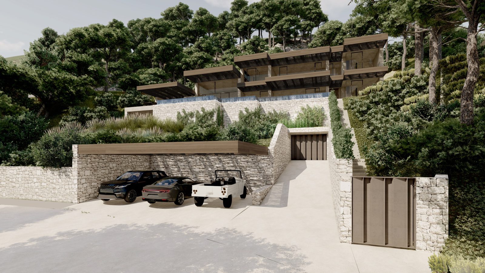 Modern villa nestled amongst lush greenery with stunning sea views - The Estates