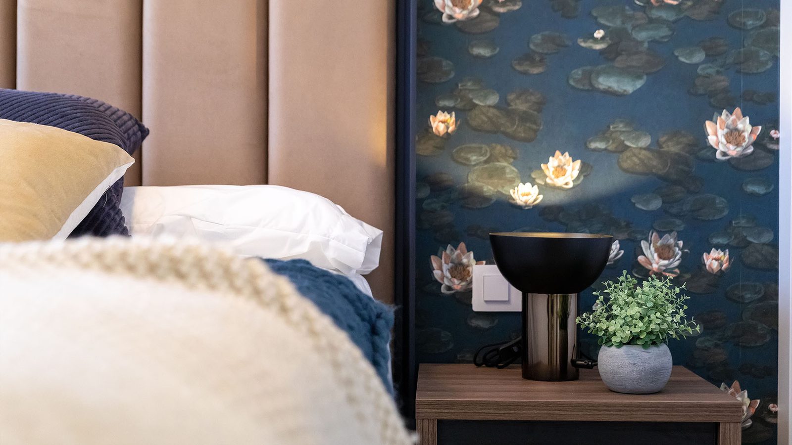 A stylish bedroom interior of a 3-bedroom bungalow in Pulpí - The Estates