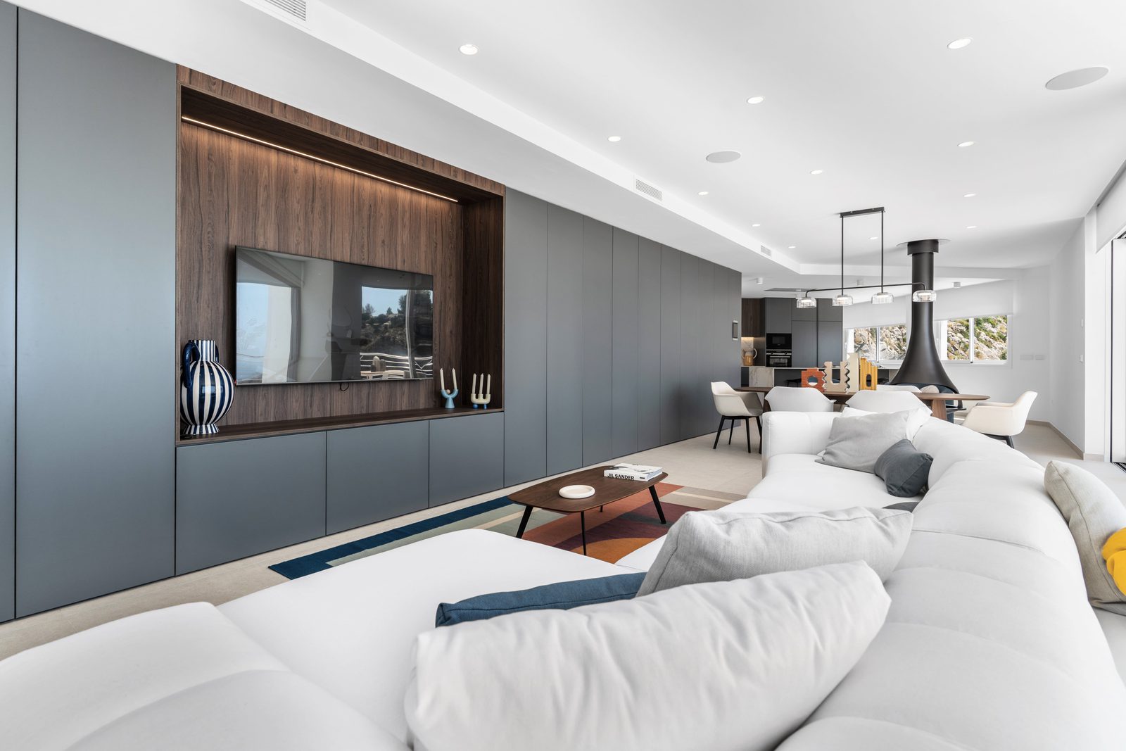 Stylish living room interior of a 4-bedroom villa in Altea - The Estates