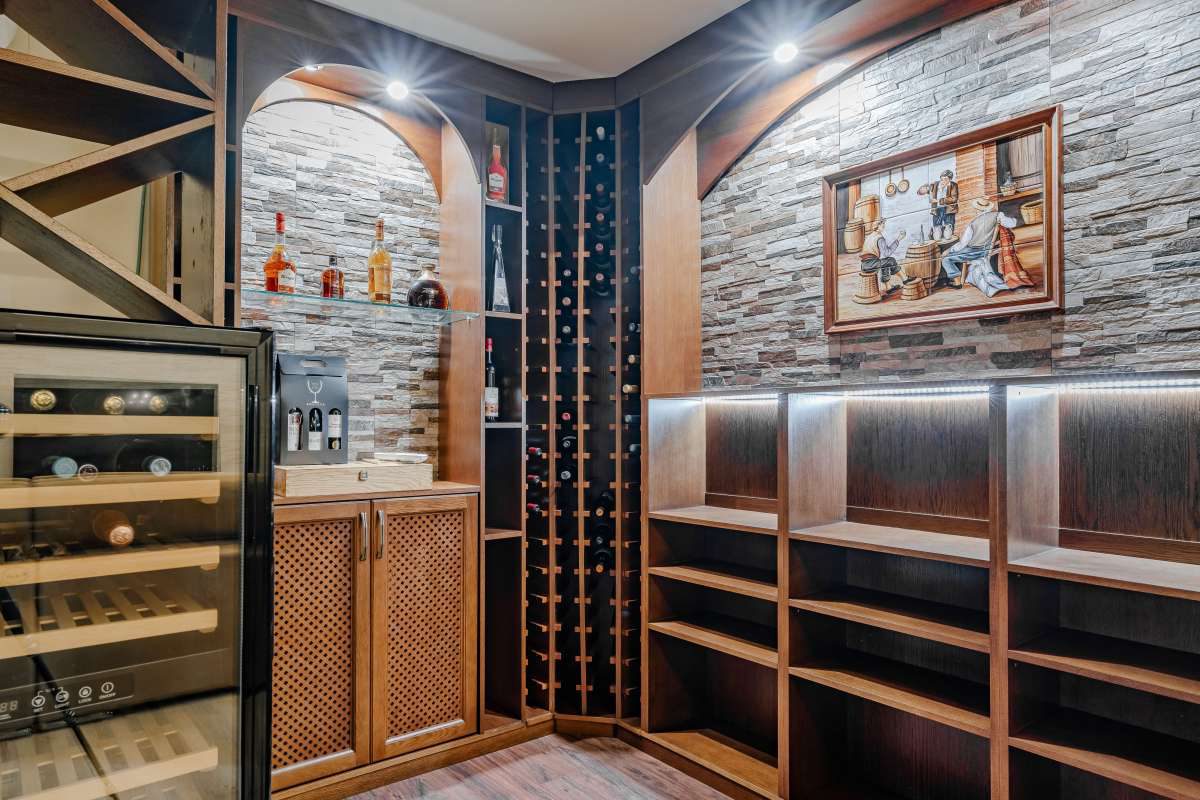 A stylish wine cellar in a 6-bedroom villa in Calpe - The Estates
