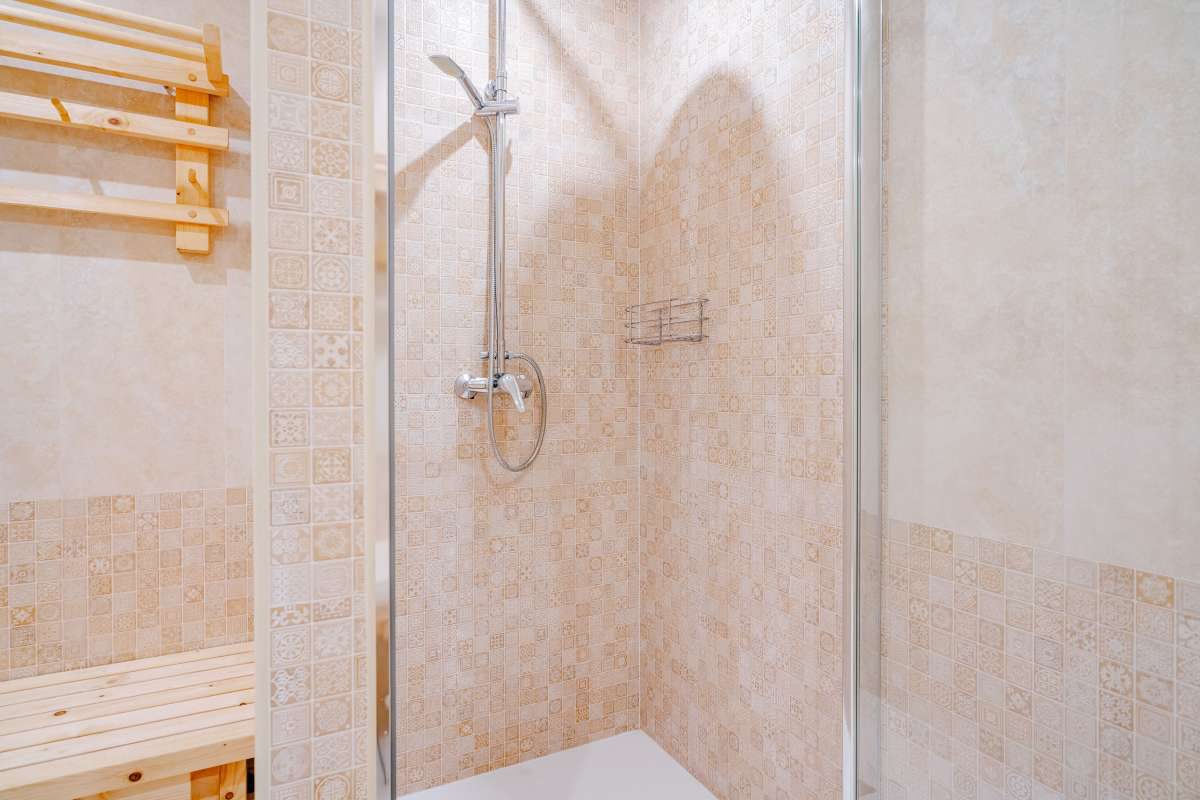 A modern shower enclosure in a 6-bedroom villa in Calpe - The Estates
