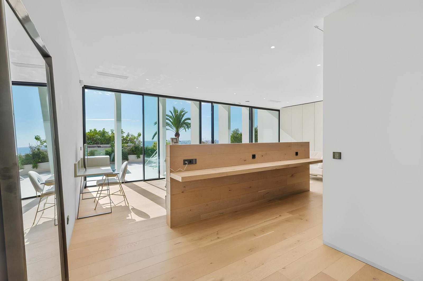Modern kitchen interior with sea views of a 7-bedroom villa in Altea - The Estates