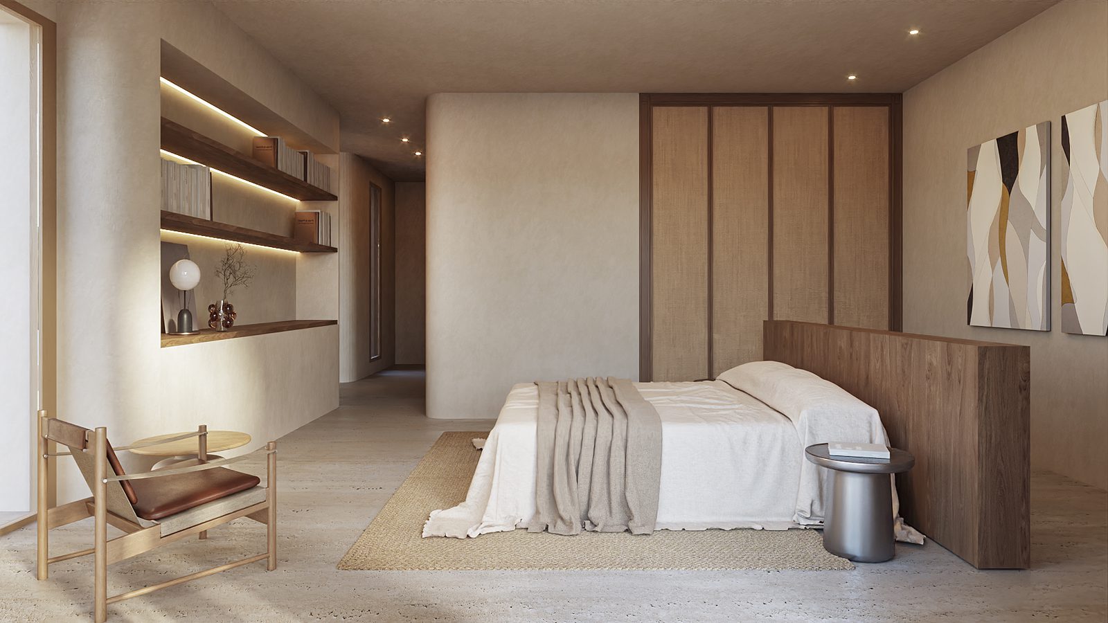 Stylish bedroom interior of a 4-bedroom villa in Altea - The Estates