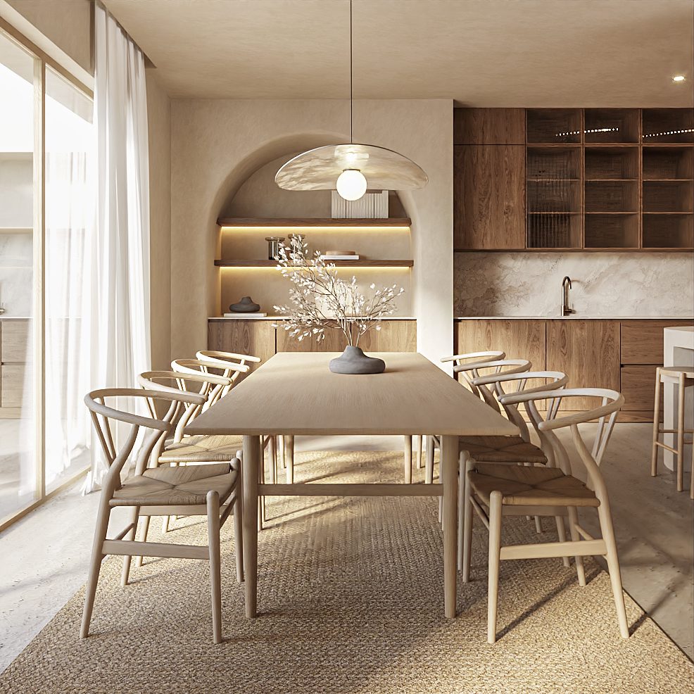 Elegant dining area in a 4-bedroom villa with sea, mountain, and city views in Altea - The Estates