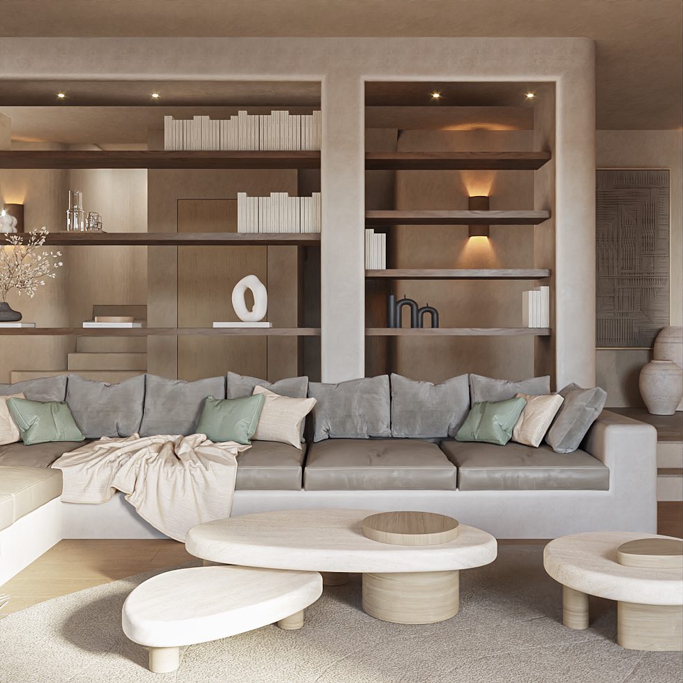 Stylish living room interior of a 4-bedroom villa in Altea - The Estates