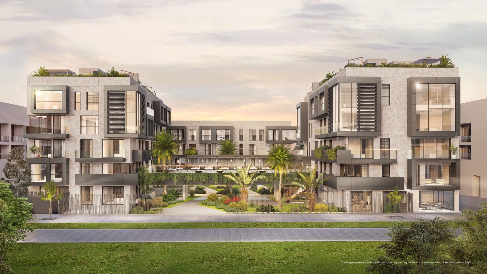 Contemporary apartment development with landscaped courtyard gardens in Portixol, Mallorca, for a 2-bedroom apartment - The Estates