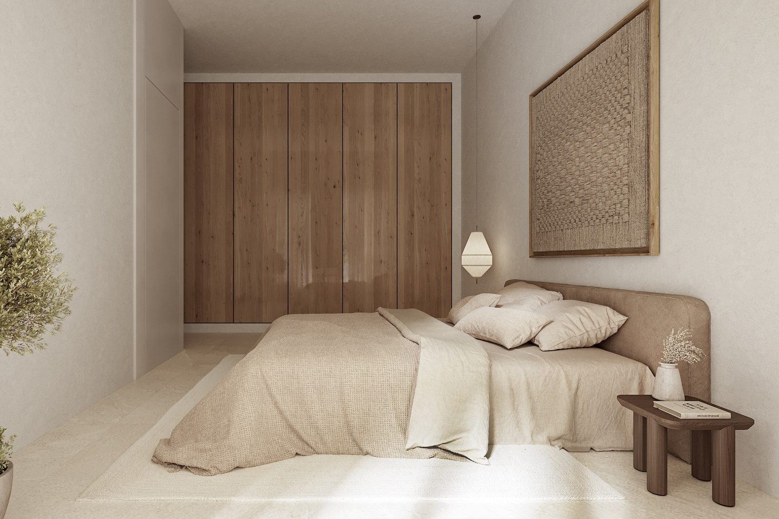 A stylish bedroom interior of a 3-bedroom villa in Benissa - The Estates