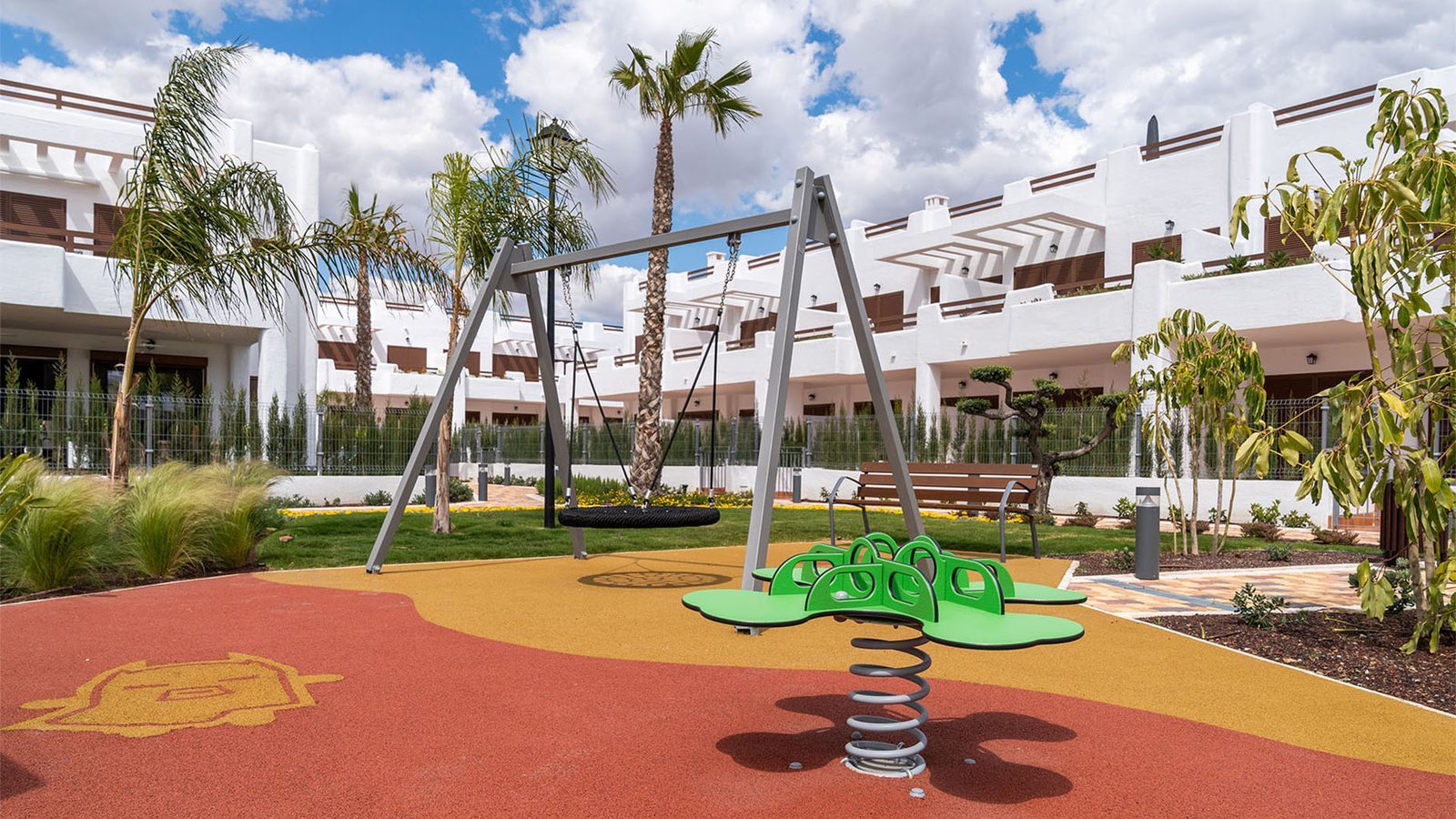 Children’s playground and landscaped communal gardens at a 3-bedroom bungalow in Pulpí - The Estates