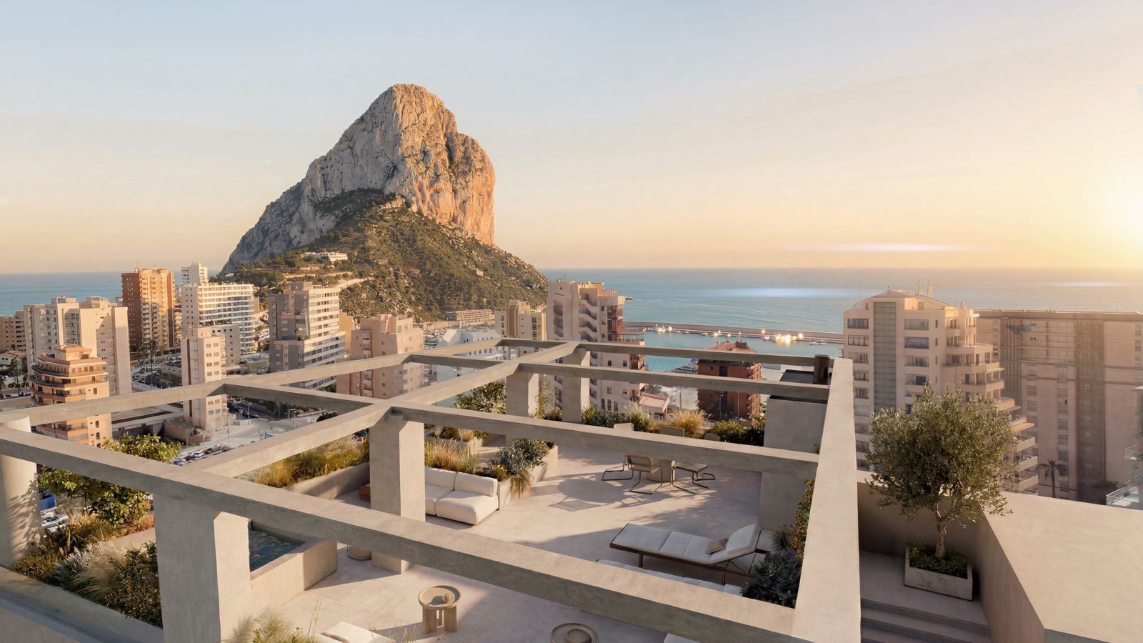 Luxury New Build Apartments in Calpe with Sea Views | Penthouse Mirador Peñón 1