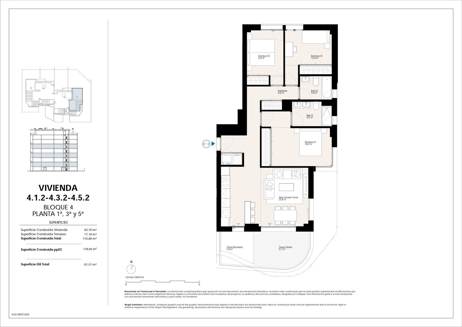 Floor plan showing the layout and terraces of a