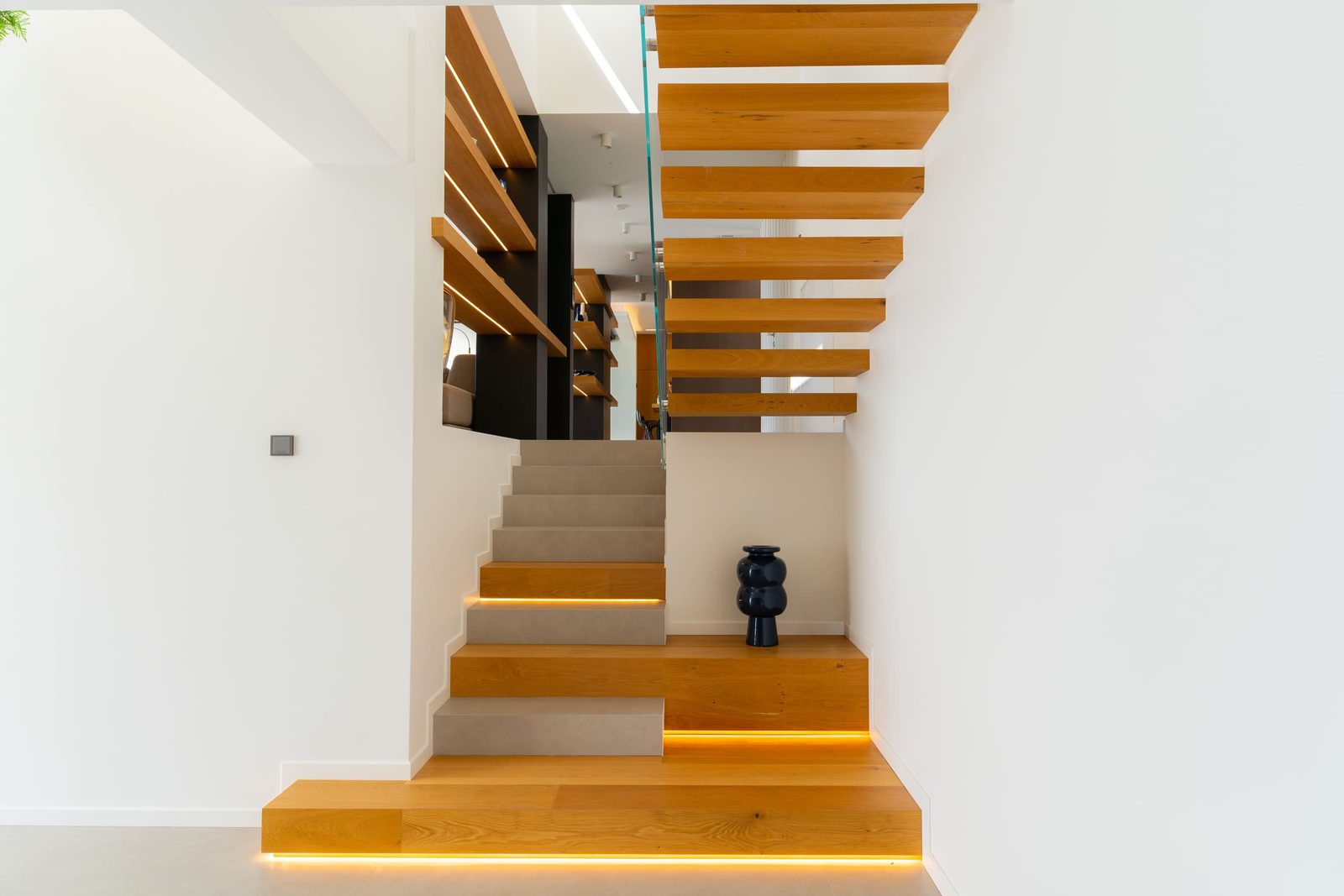 Modern staircase design of a 5-bedroom villa in Benitachell - The Estates