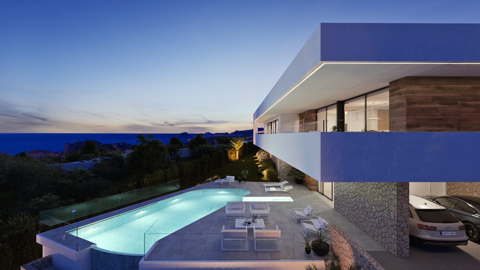 Modern villa with infinity
