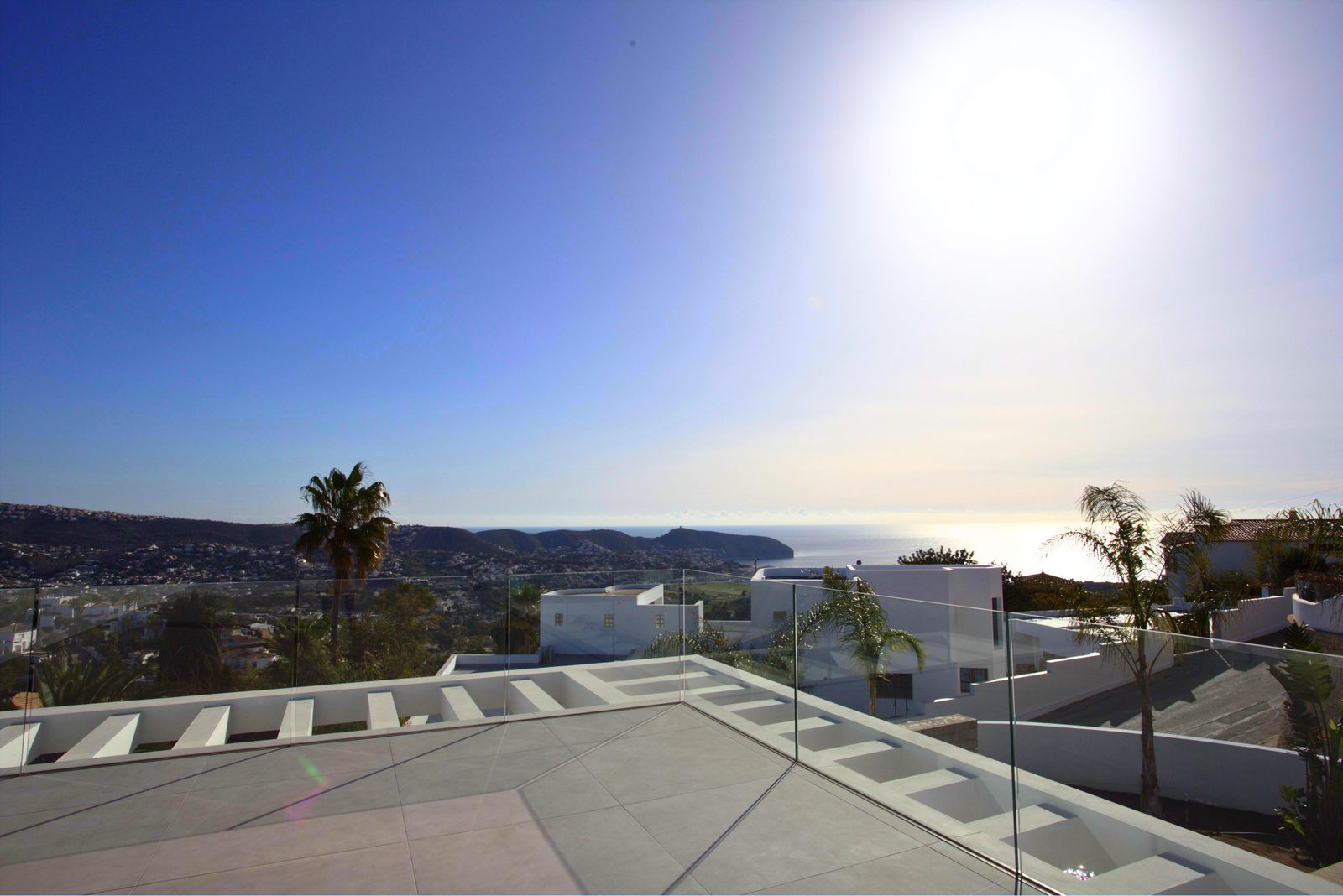 Panoramic sea view from a 3-bedroom villa in Moraira - The Estates