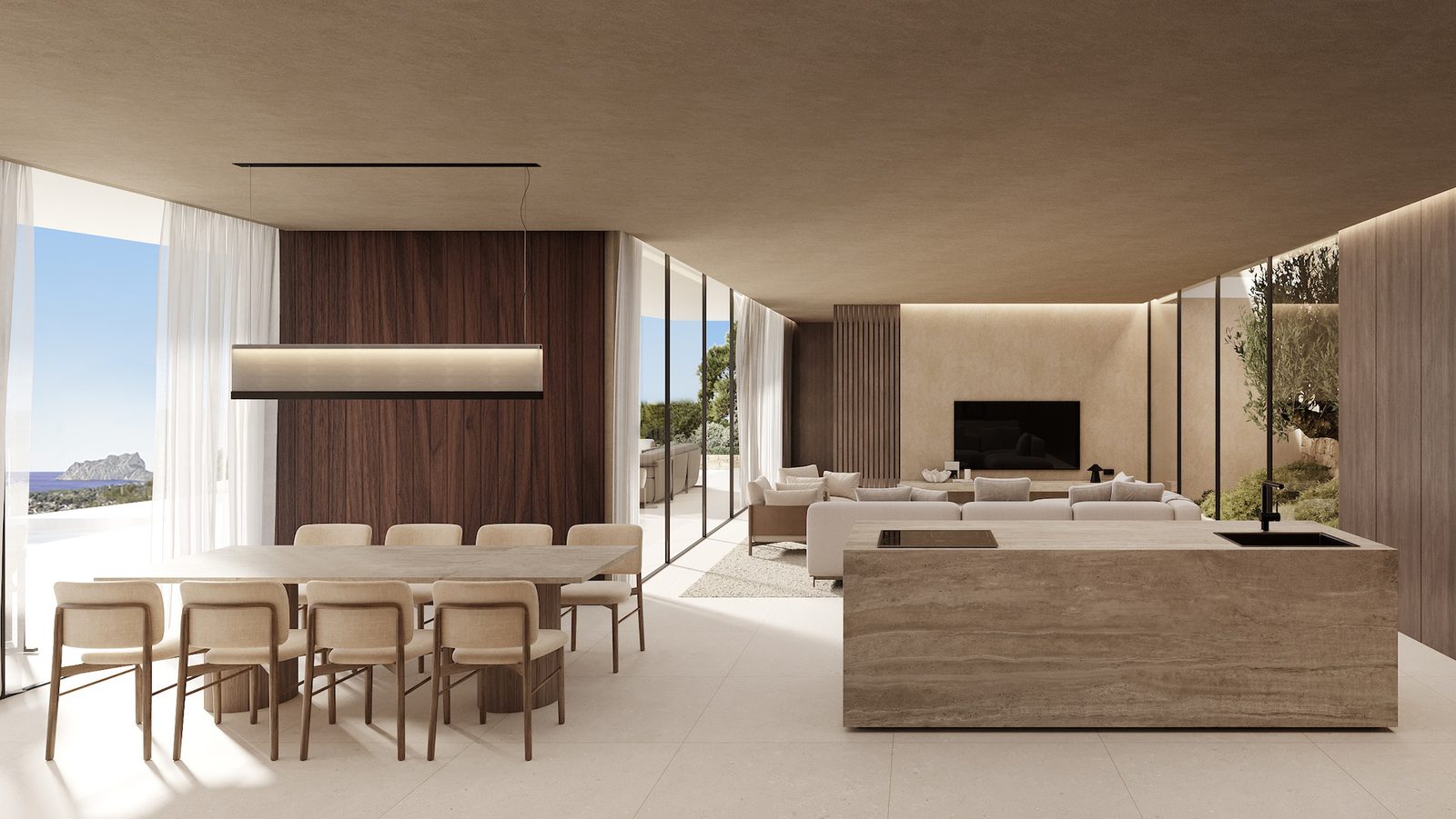 Elegant interior of a 4-bedroom villa in Benissa with sea views - The Estates