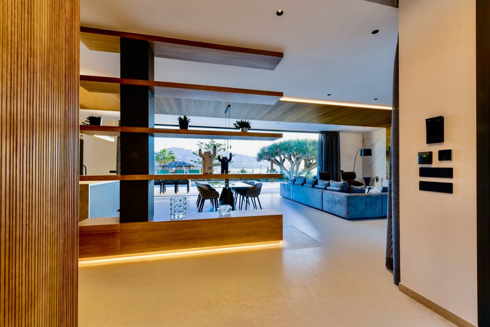 Stylish interior with sea and city views of a 4-bedroom villa in La Nucia - The Estates