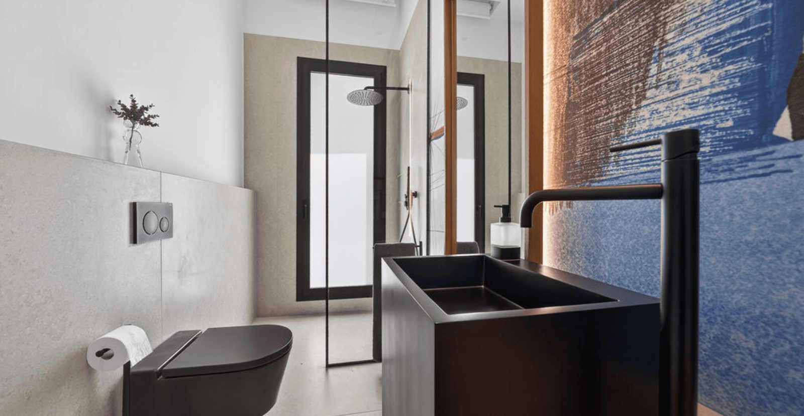 Modern bathroom design in a 4-bedroom villa in La Nucia - The Estates