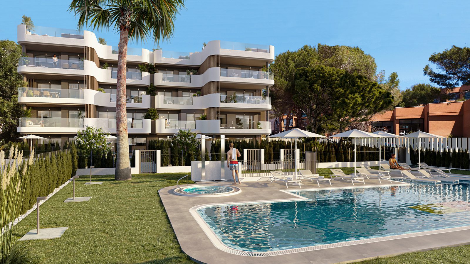 Apartment complex with landscaped gardens, swimming pool and jacuzzi in Capdepera - The Estates