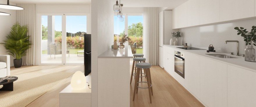Open-plan kitchen and living area of a 4-bedroom villa in Finestrat - The Estates