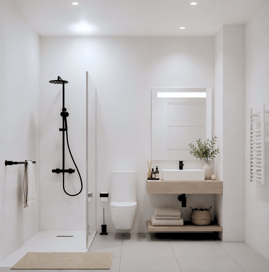 A modern bathroom in a 2-bedroom apartment in Jávea - The Estates