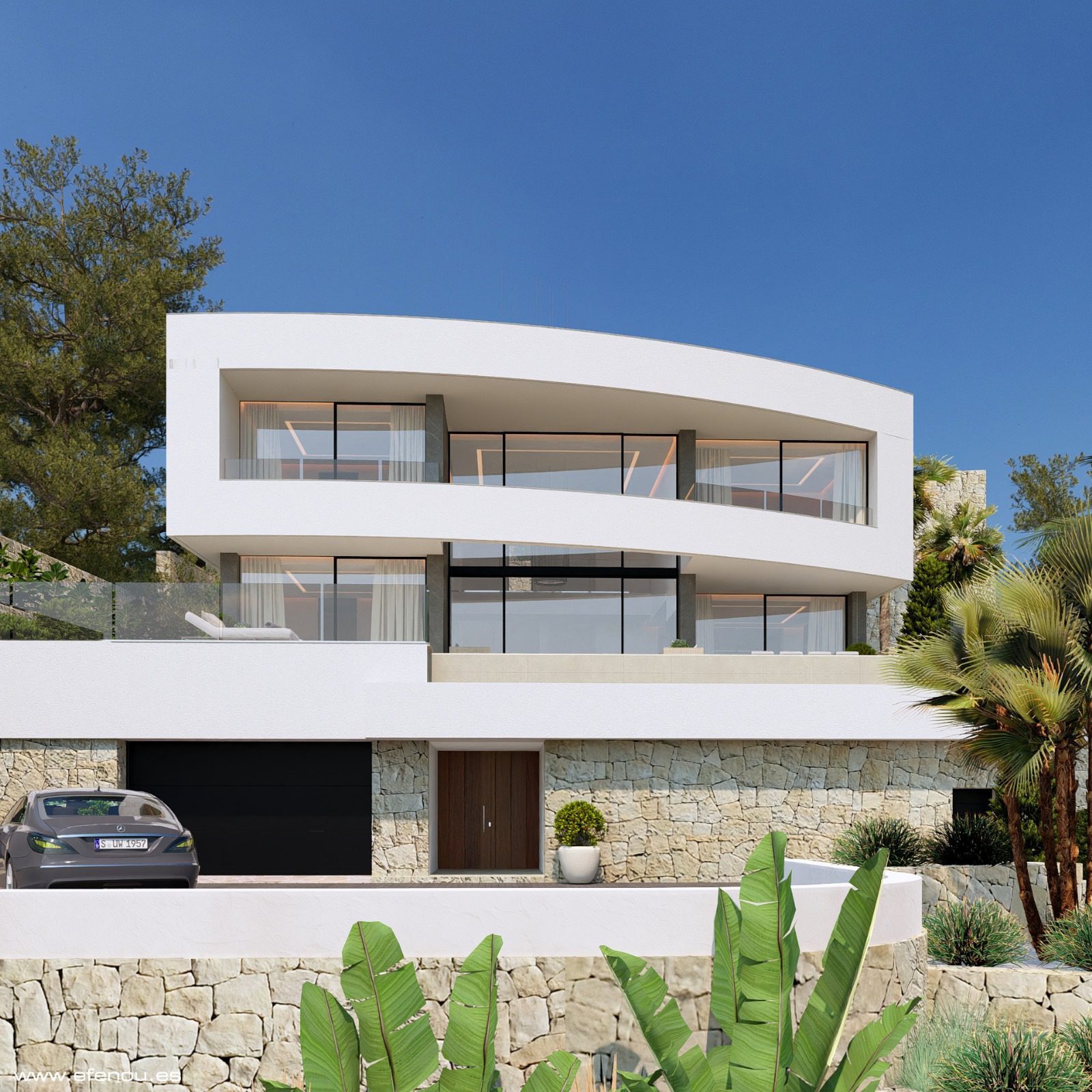 Contemporary white villa