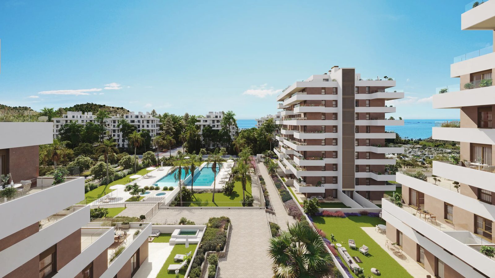Stunning sea and garden views from a 4-bedroom penthouse in Villajoyosa - The Estates