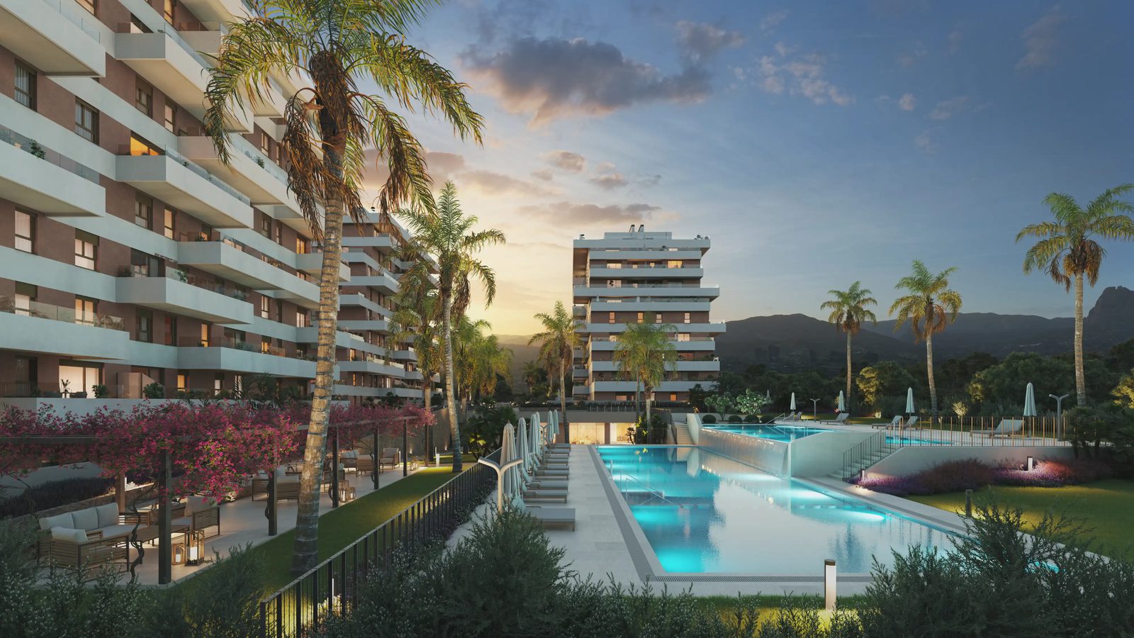 Stunning sea and garden views of a 4-bedroom penthouse in Villajoyosa - The Estates