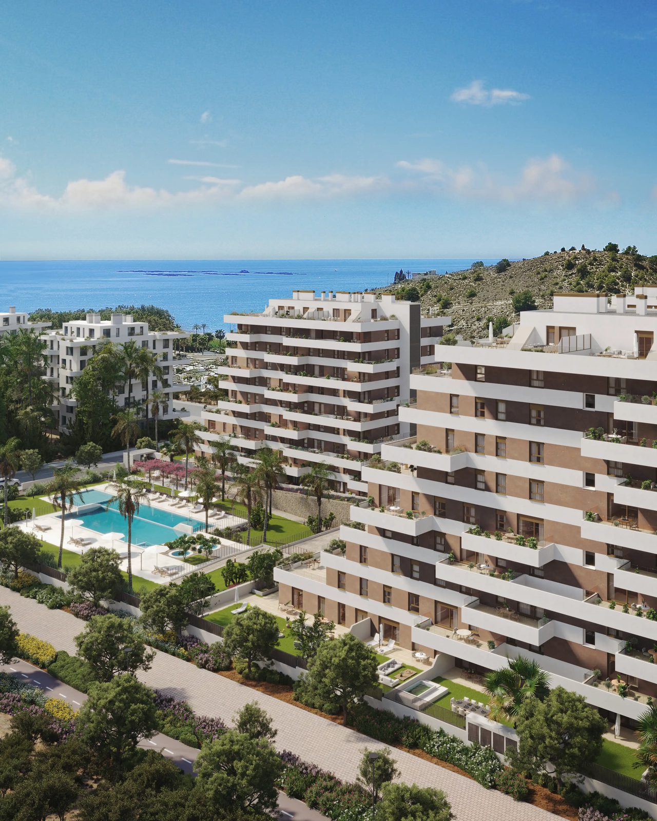 Stunning sea and garden views from a luxurious 4-bedroom penthouse in Villajoyosa - The Estates