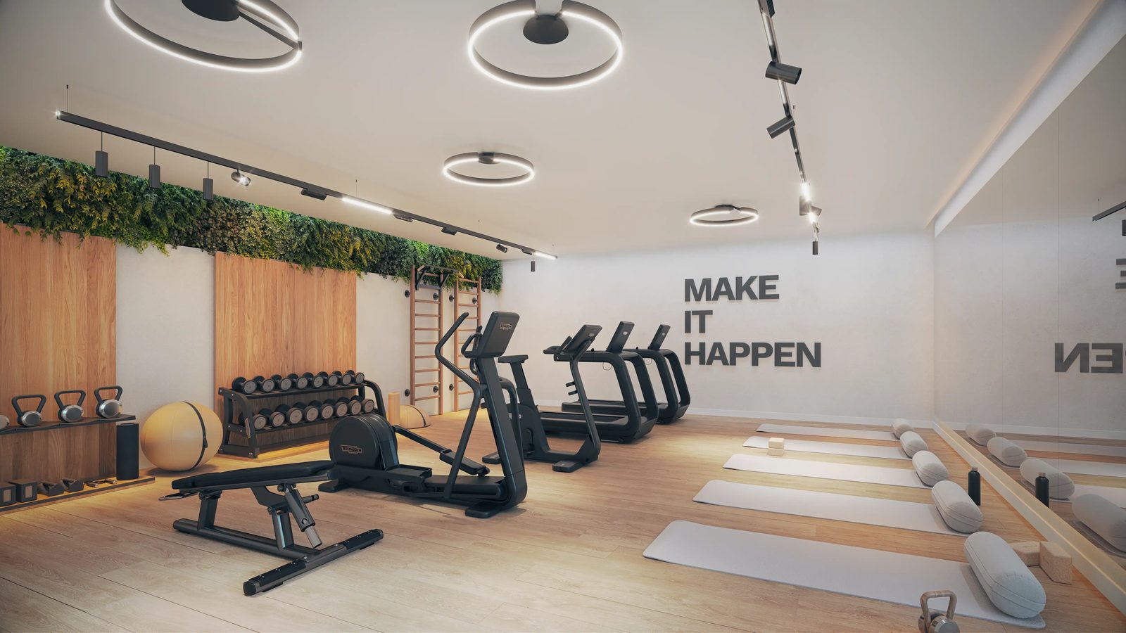 A modern gym space within a 4-bedroom penthouse in Villajoyosa - The Estates