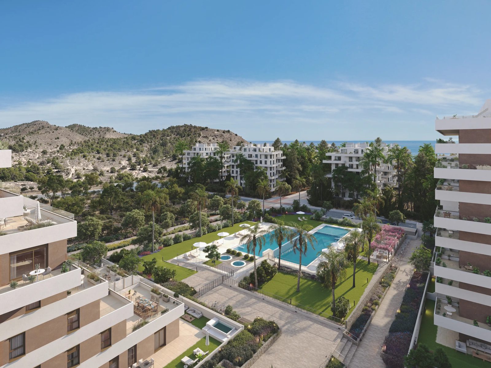 Stunning sea and garden views from a 4-bedroom penthouse in Villajoyosa - The Estates