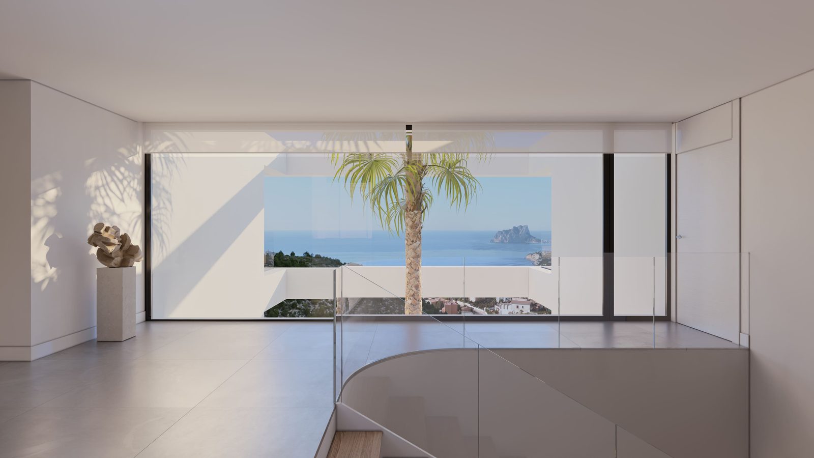 Stunning sea and mountain views from inside a 4-bedroom villa in Benissa - The Estates
