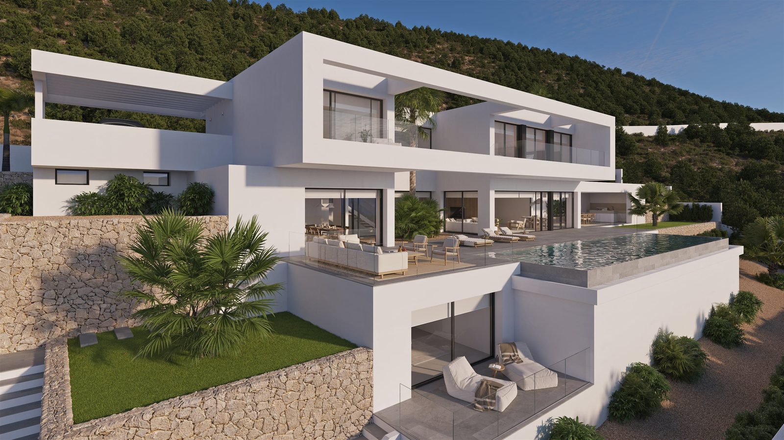 Modern villa with pool and mountain views in Raco de Galeno, Benissa - The Estates