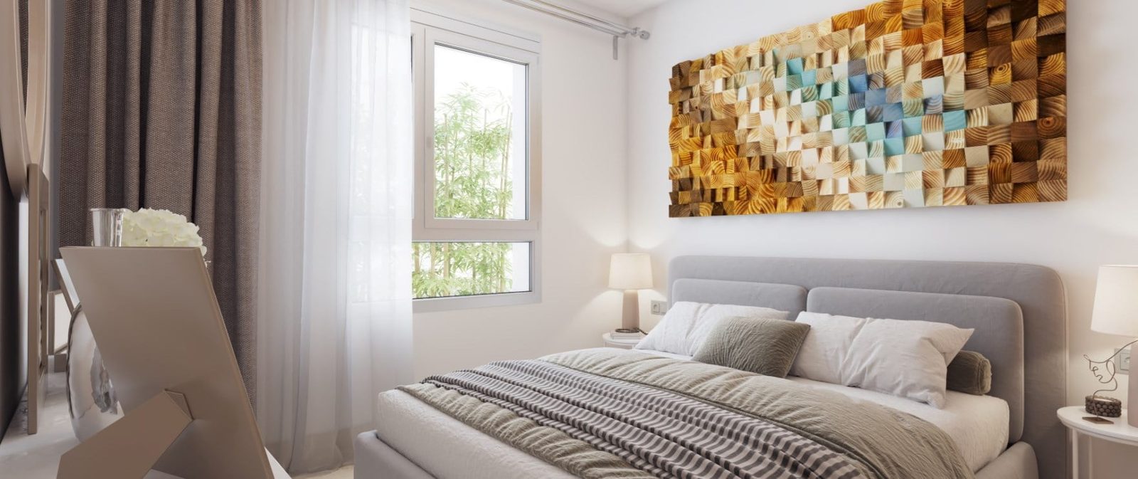 Bright double bedroom with