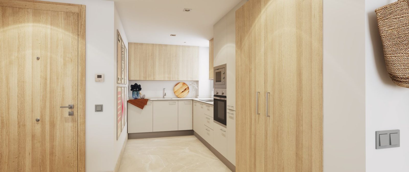 Modern fitted kitchen and