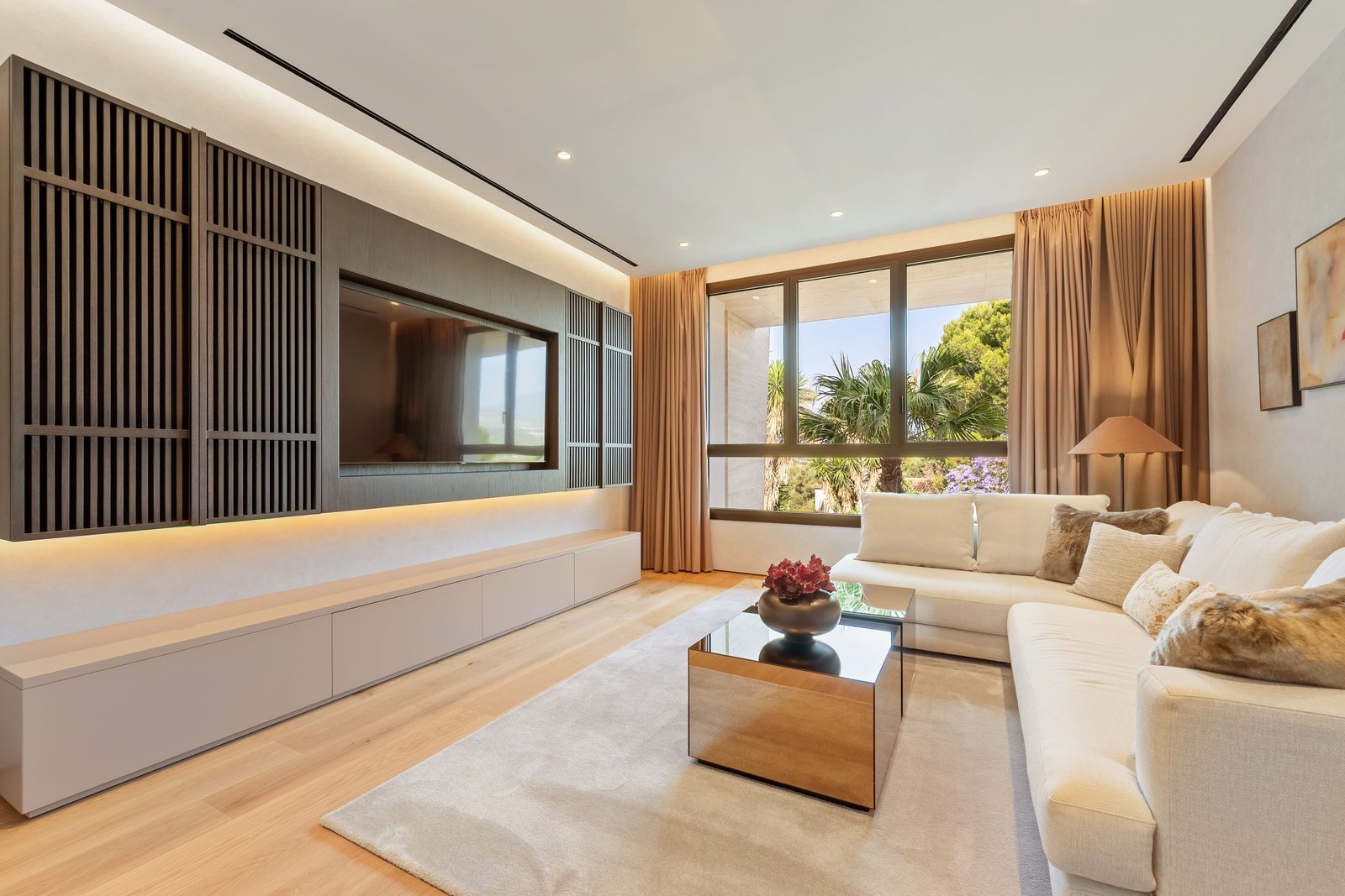 Contemporary living room with