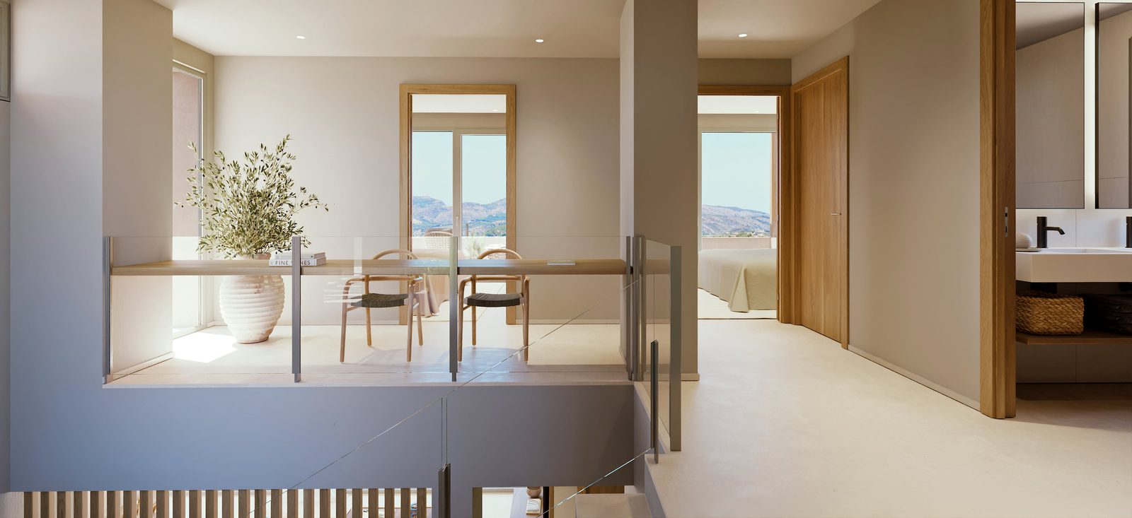 Interior view of a 3-bedroom villa in Lliber with mountain and countryside views - The Estates