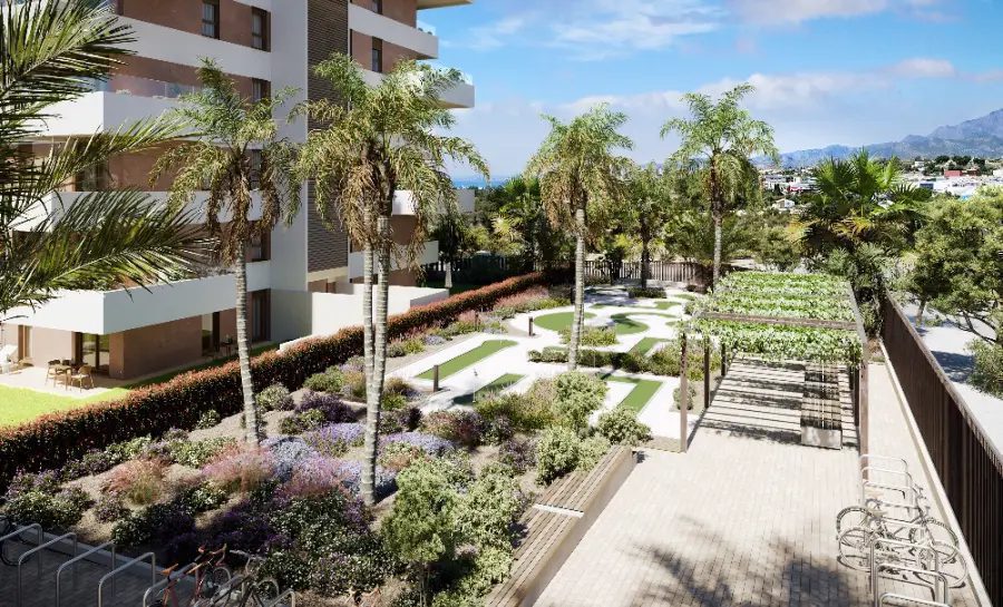Beautiful garden and sea views from a 3-bedroom penthouse in Villajoyosa - The Estates