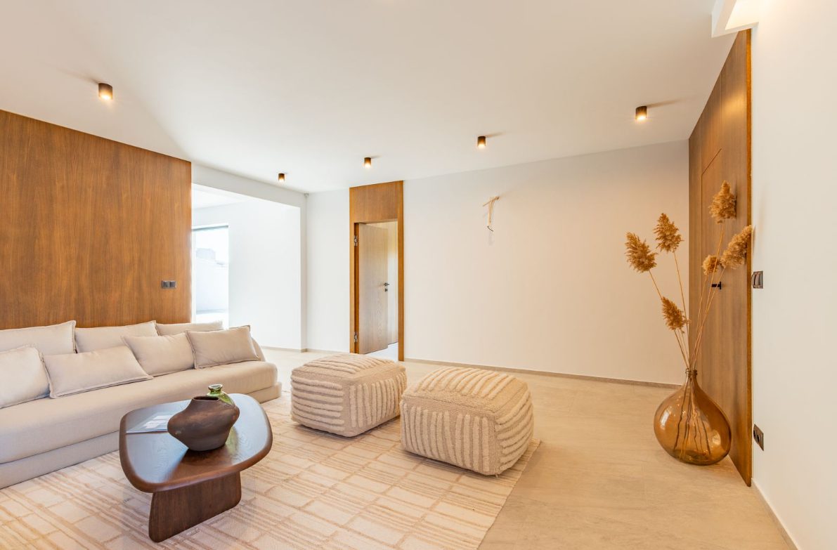Stylish living room interior of a 5-bedroom villa in Benitachell - The Estates