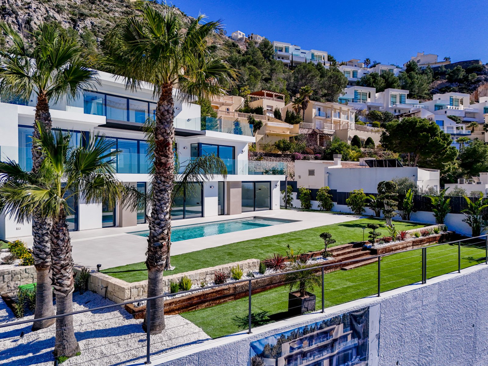 Modern exterior with swimming pool