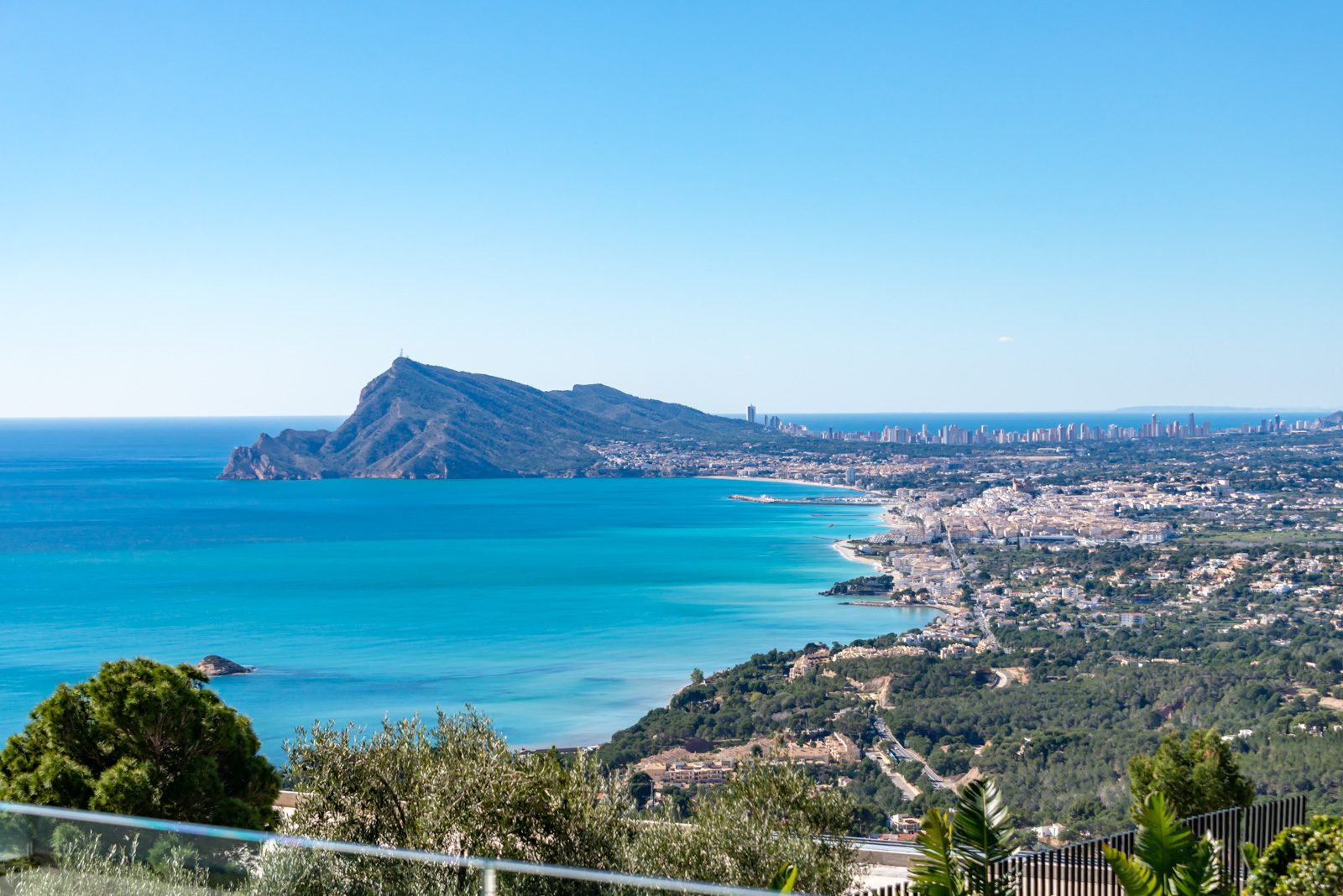 Panoramic sea view over Altea Bay and coastline from a 4-bedroom villa in Altea - The Estates