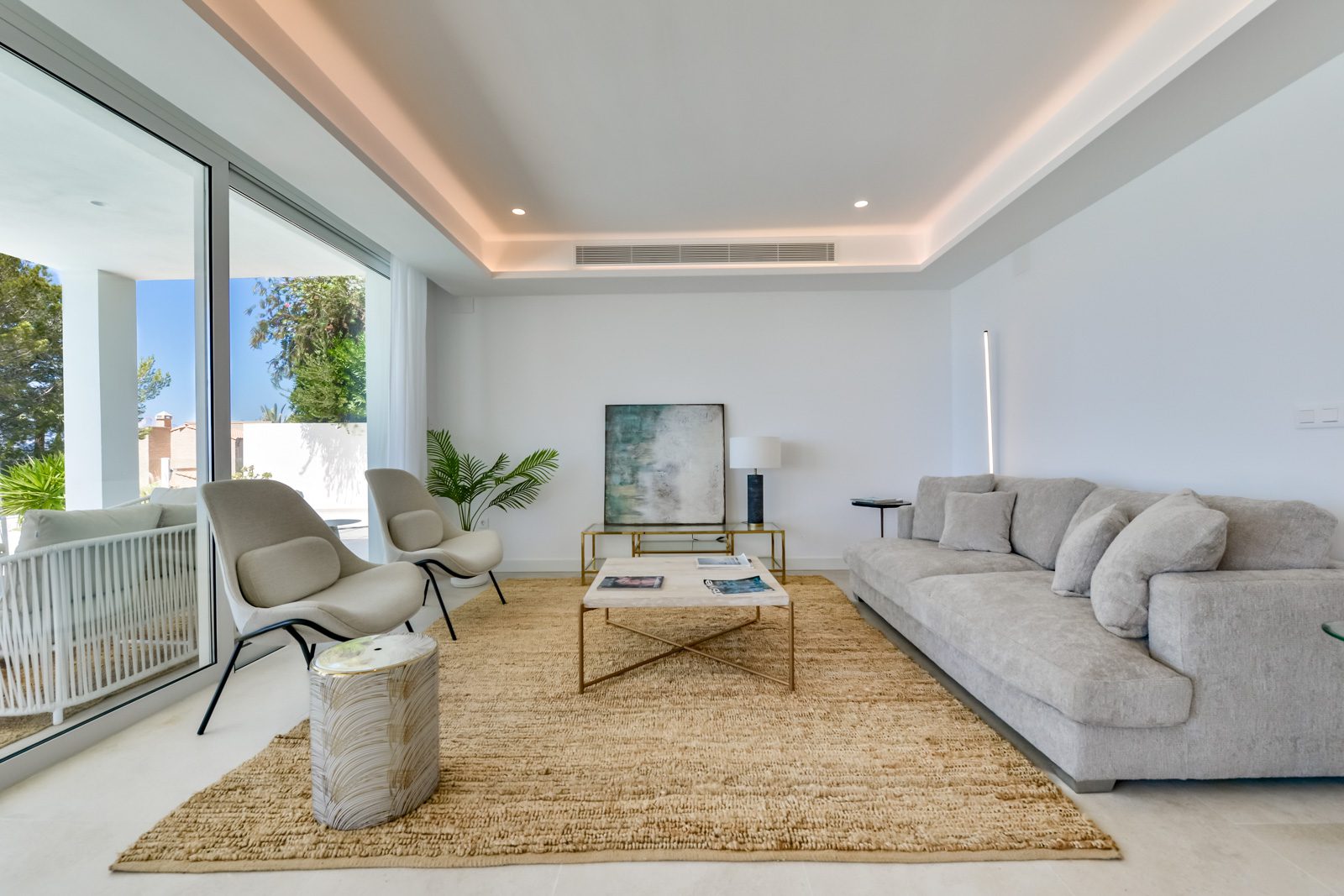 Stylish living room interior of a 3-bedroom villa in Altea - The Estates