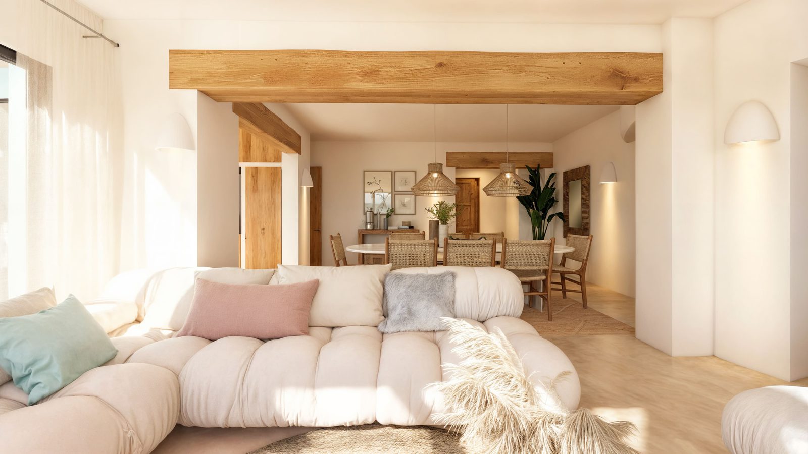 Stylish living room interior of a 4-bedroom villa in Moraira - The Estates