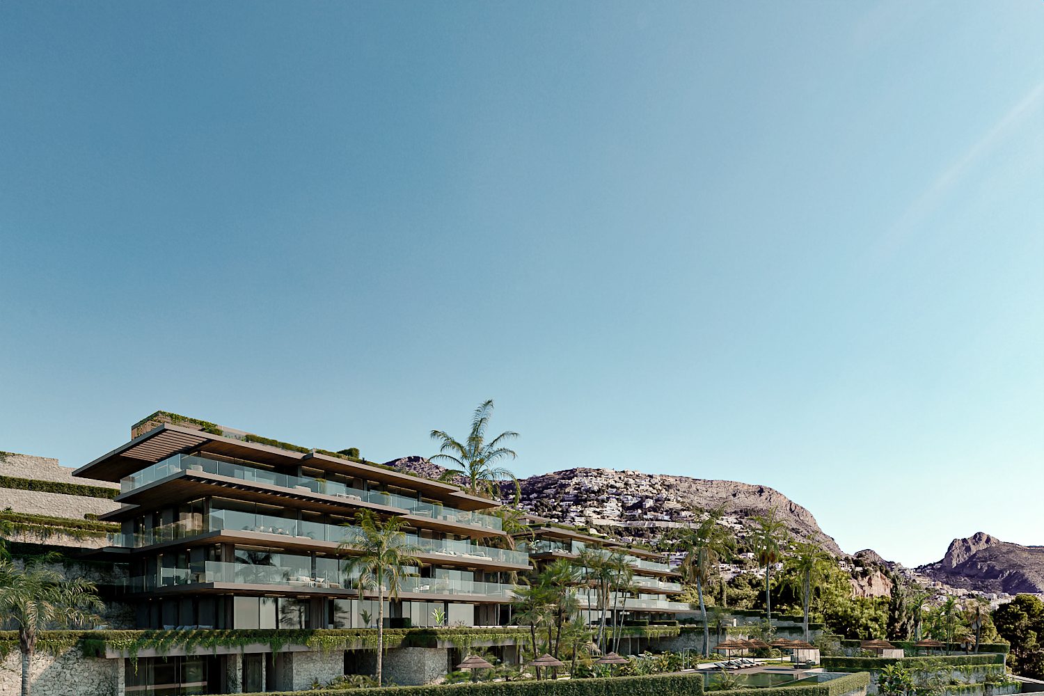Panoramic sea and garden views of a 3-bedroom apartment in Altea - The Estates