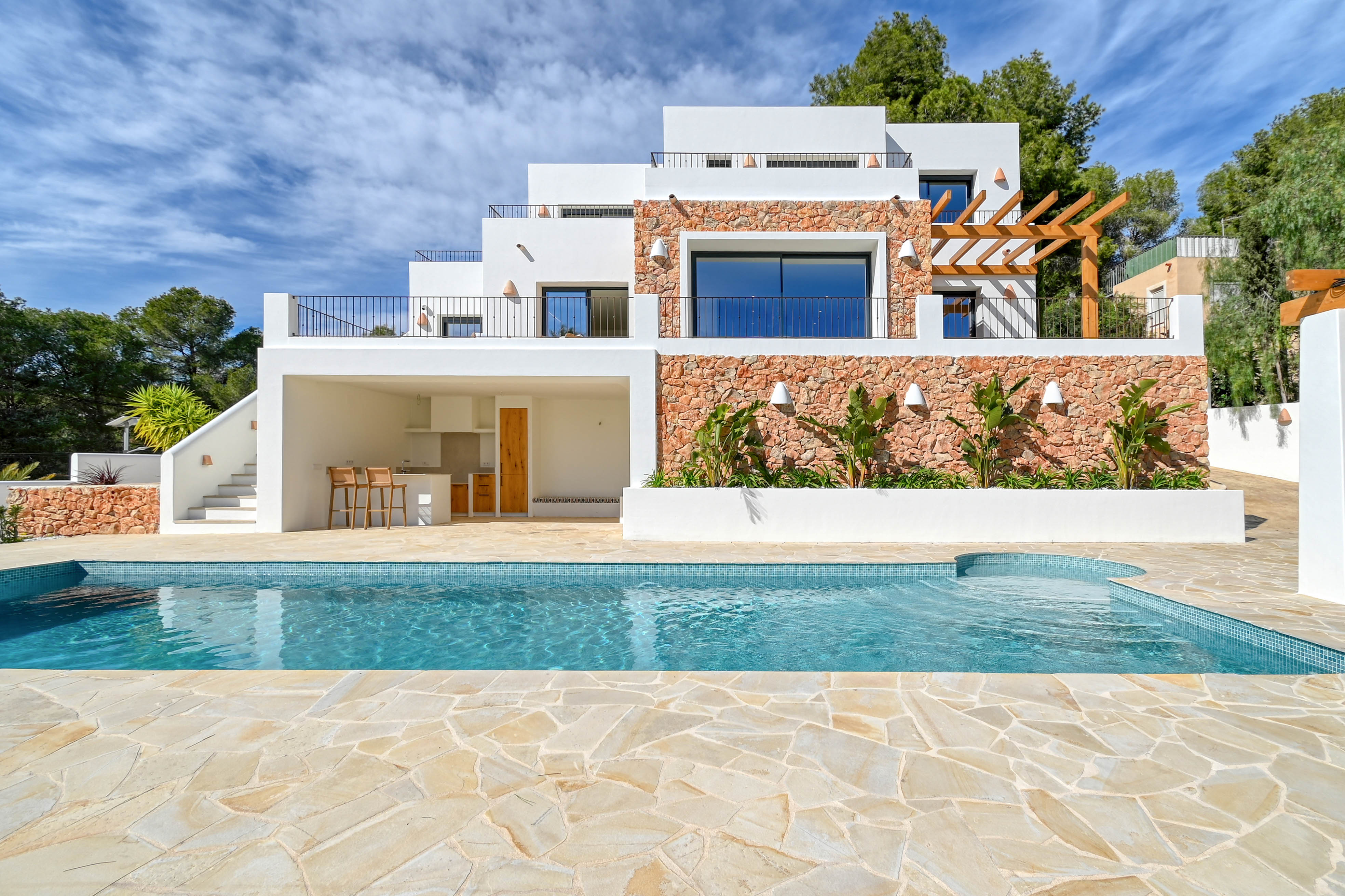 Luxury Ibiza Style Villa for Sale in Moraira | Villa Sauce in Moraira