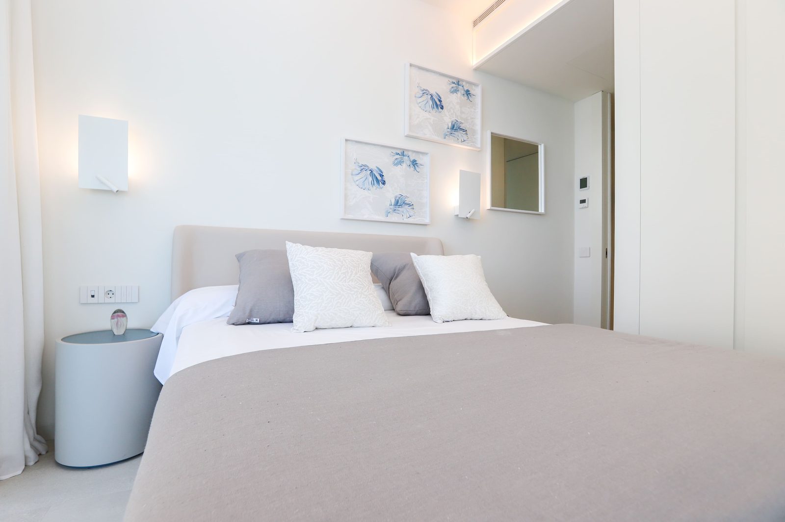 A stylish bedroom interior of a 4-bedroom apartment in Calpe - The Estates