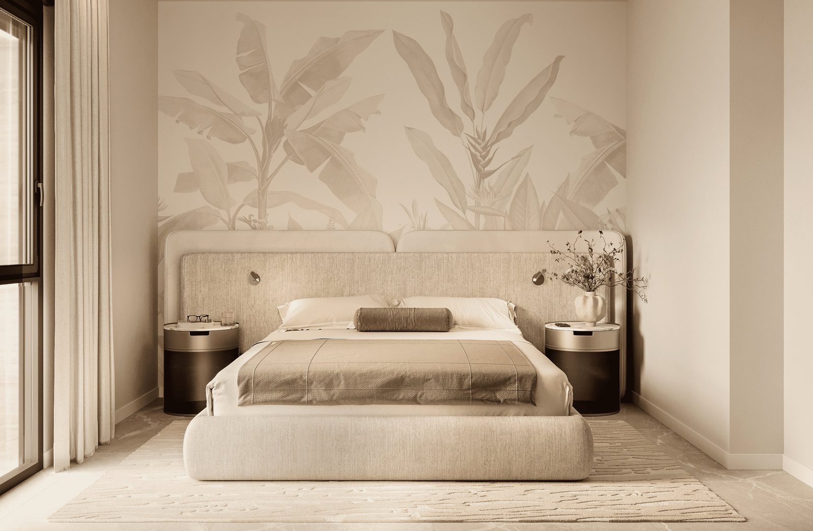 Stylish bedroom interior of a 2-bedroom apartment in Finestrat - The Estates