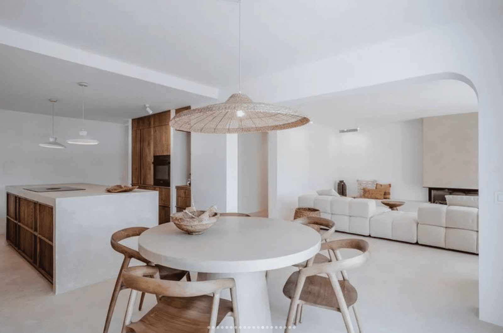 Stylish living room and kitchen area of a 5-bedroom villa in Benissa - The Estates