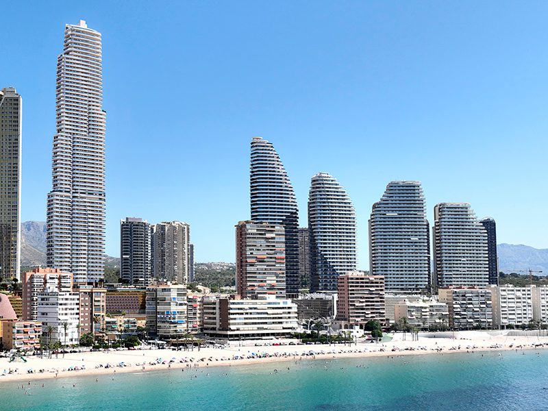 Panoramic sea view from a 4-bedroom apartment in Benidorm - The Estates