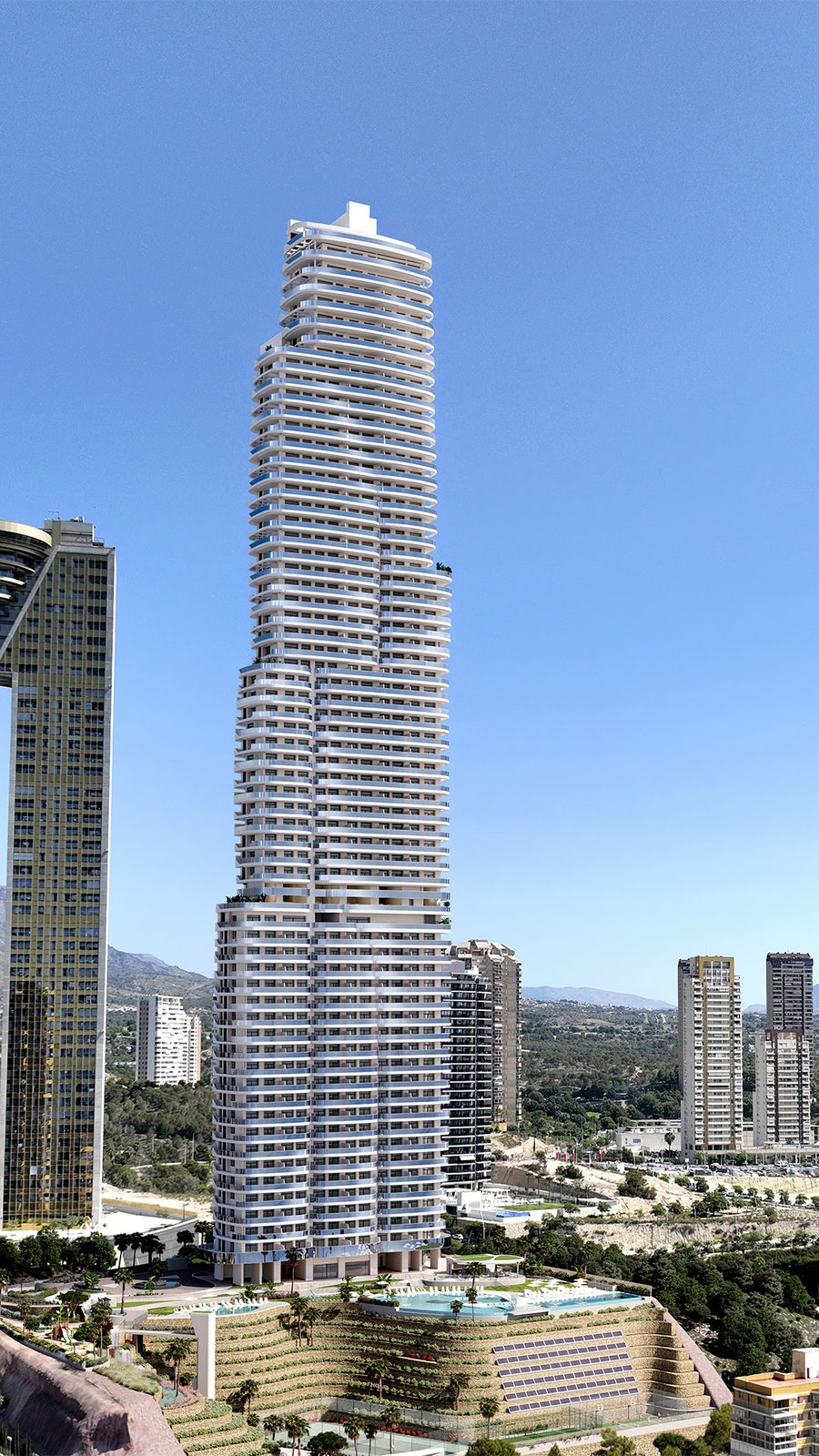 Panoramic sea views from a 4-bedroom apartment in Benidorm - The Estates