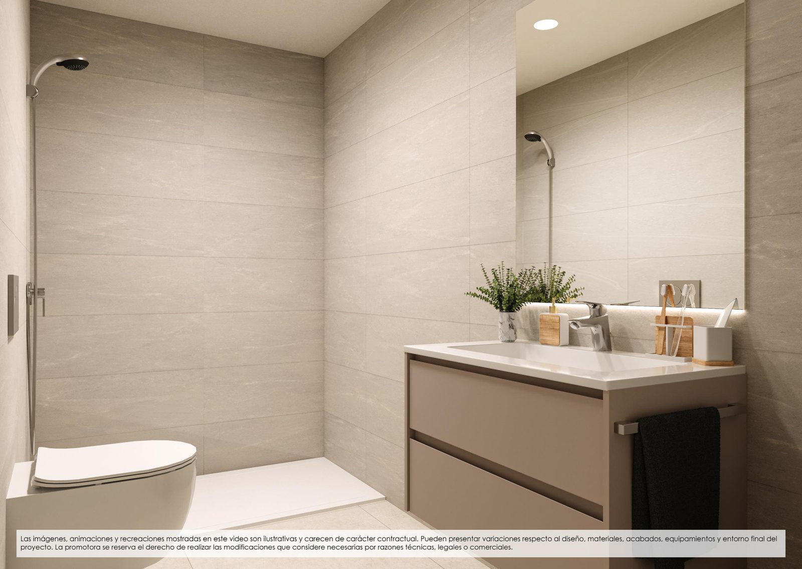 Stylish bathroom interior of a 2-bedroom penthouse in Finestrat - The Estates